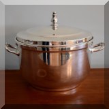 S101. Silverplate ice bucket with lid. 